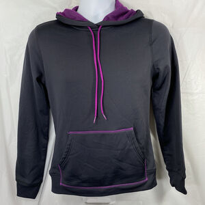 C9 Champion Women's Small Black & Purple Fleece Hoodie Pullover Sweatshirt
